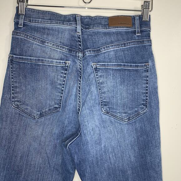 EXPRESS Straight Super High Rise 4R Blue Denim Jeans - Picture 5 of 12